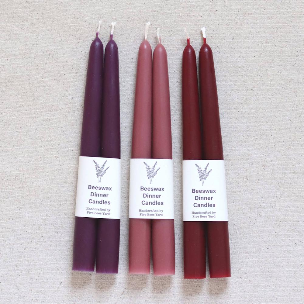 Beeswax Dinner Candles