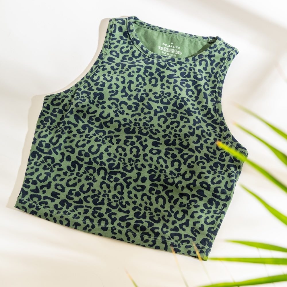 built in bra top organic cotton