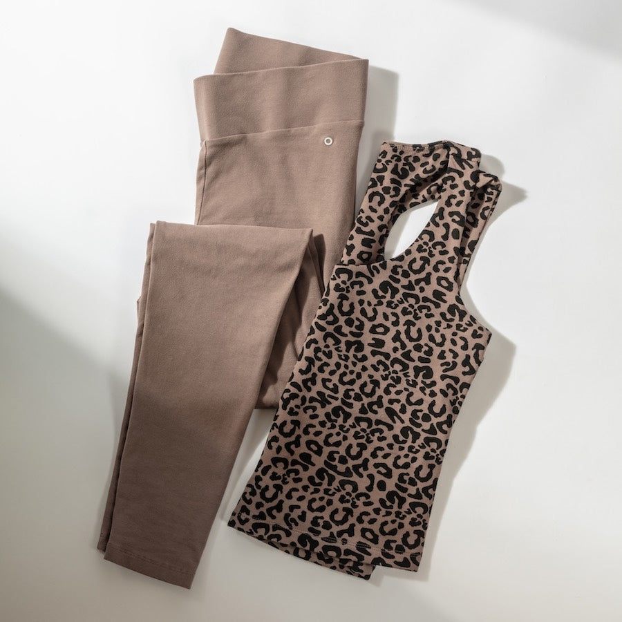 Leopard-print Racerback Tank Top