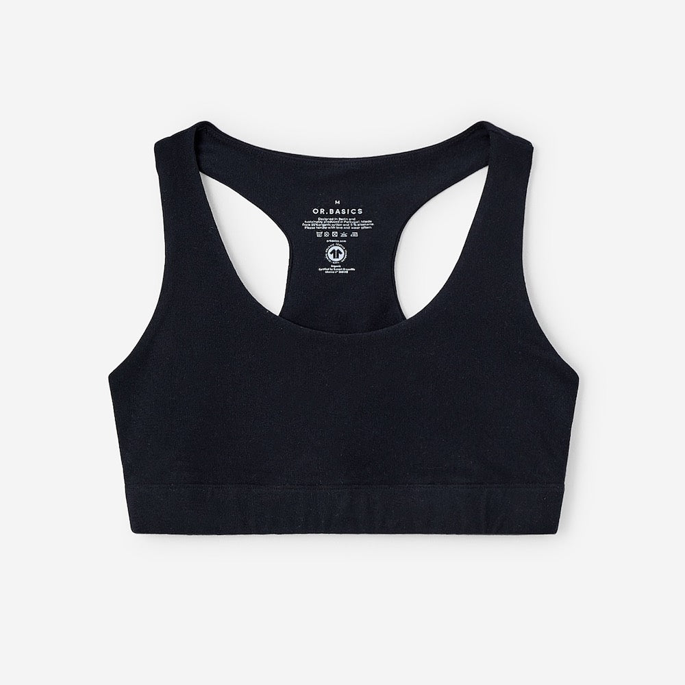 Organic cotton sports bra