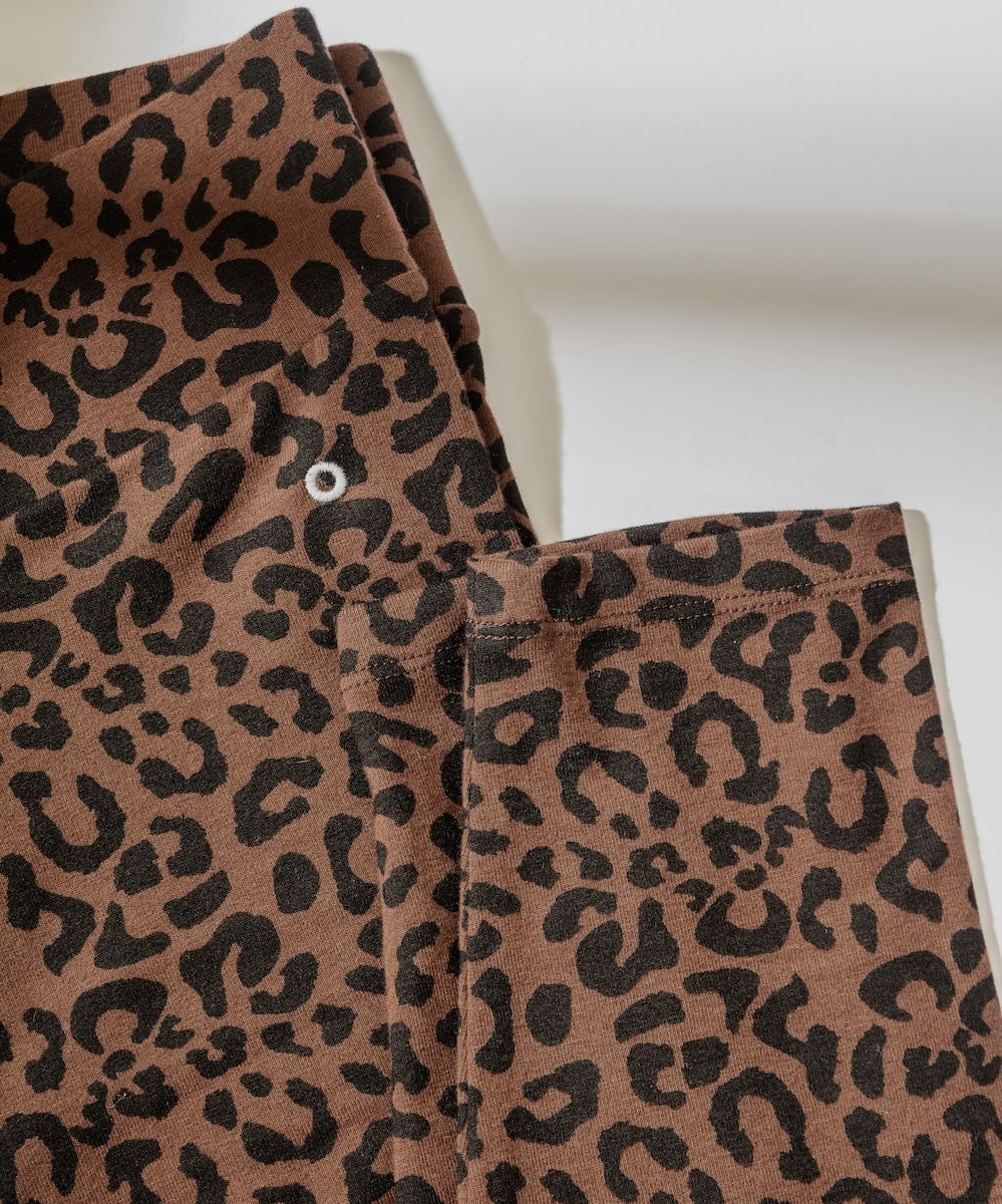 Leopard print fabric on a white background
