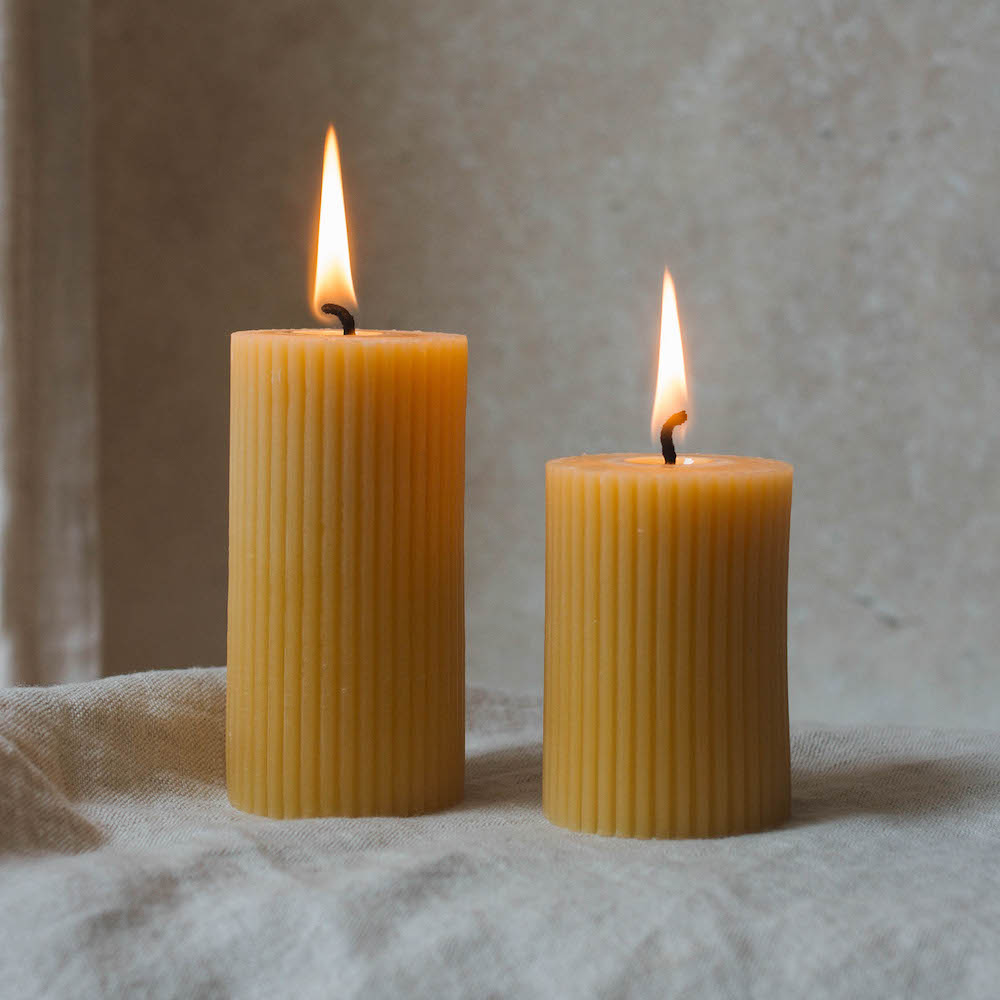 Artisan Beeswax Candles Organic I Handcrafted Elegance Meets