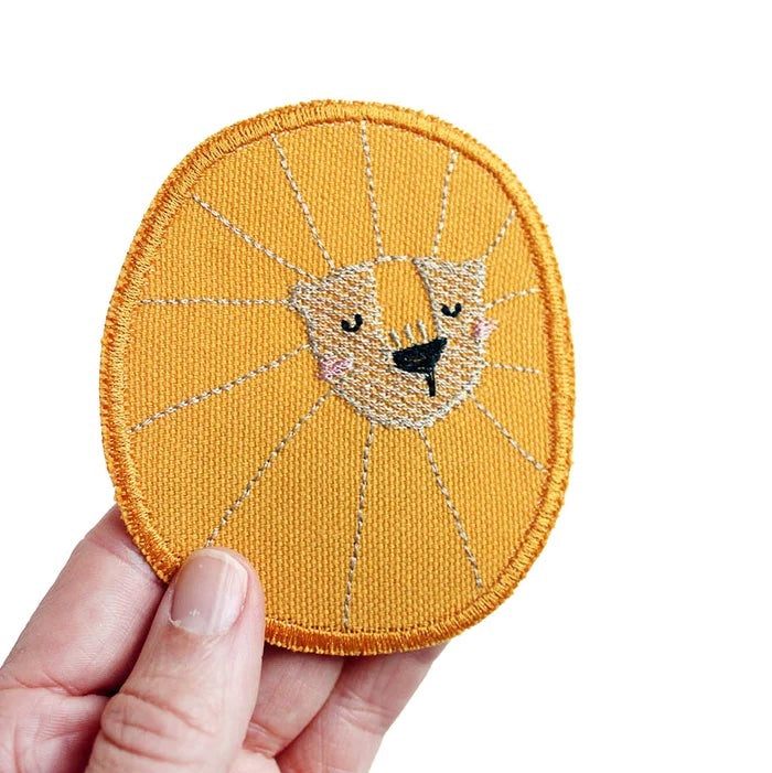 Iron-On-Patches-Embroidered-Lion