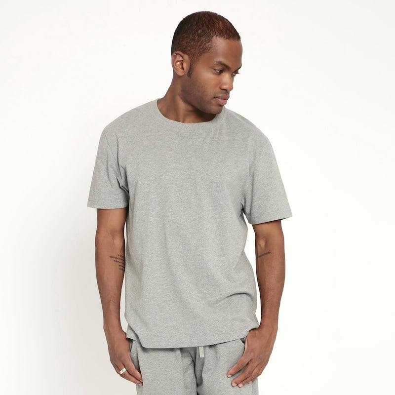 Man wearing an organic-mens-t-shirt