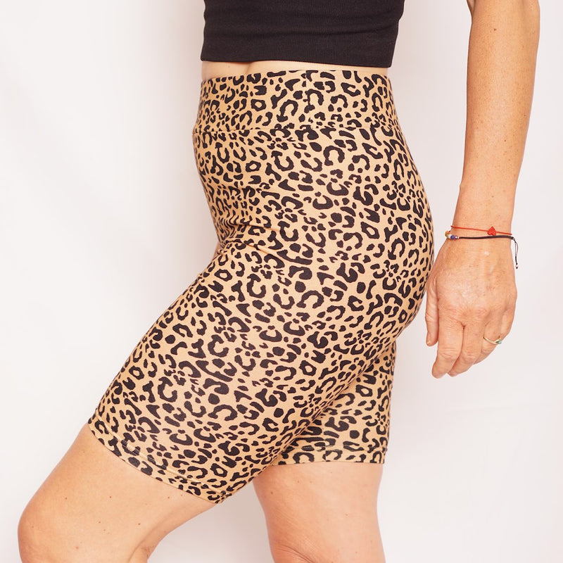 Leopard-Print-Biker-leo-Shorts