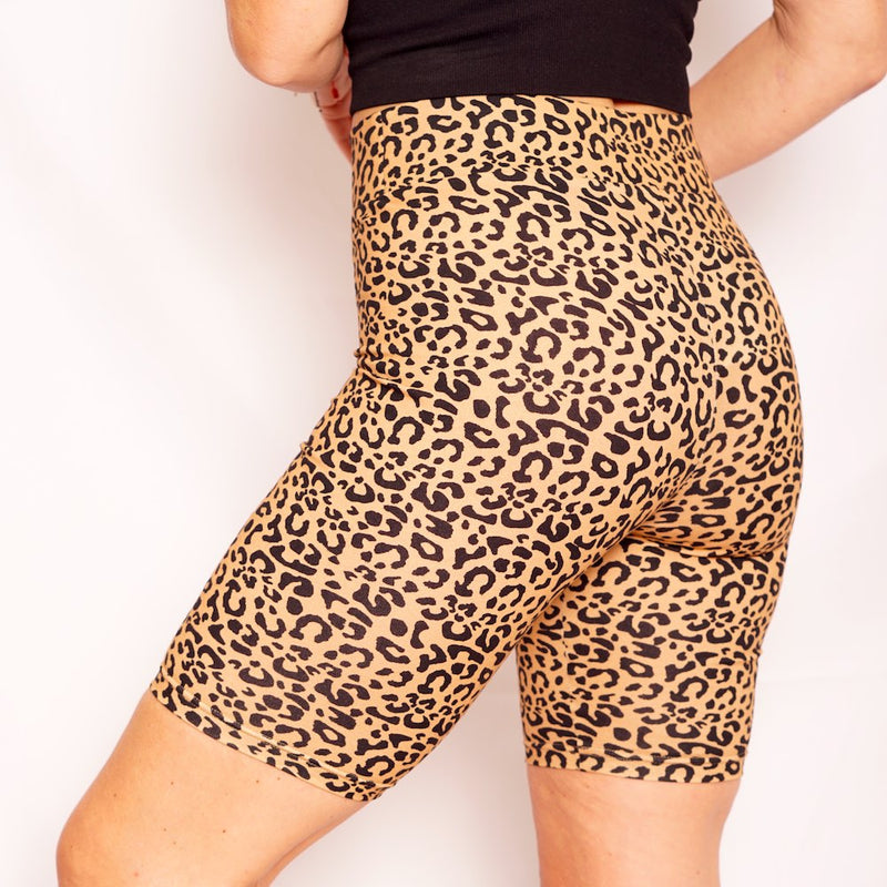 Leopard-Print-Biker-leo-Shorts