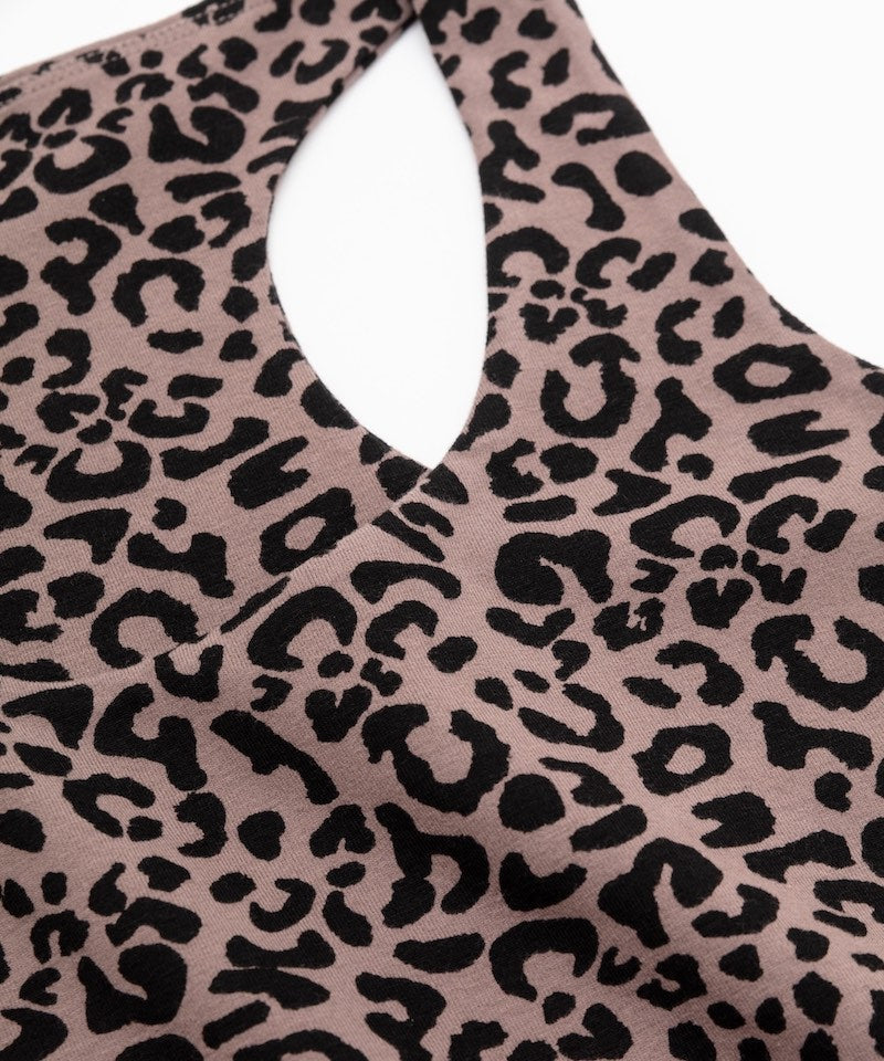 Leopard-print Racerback Tank Top
